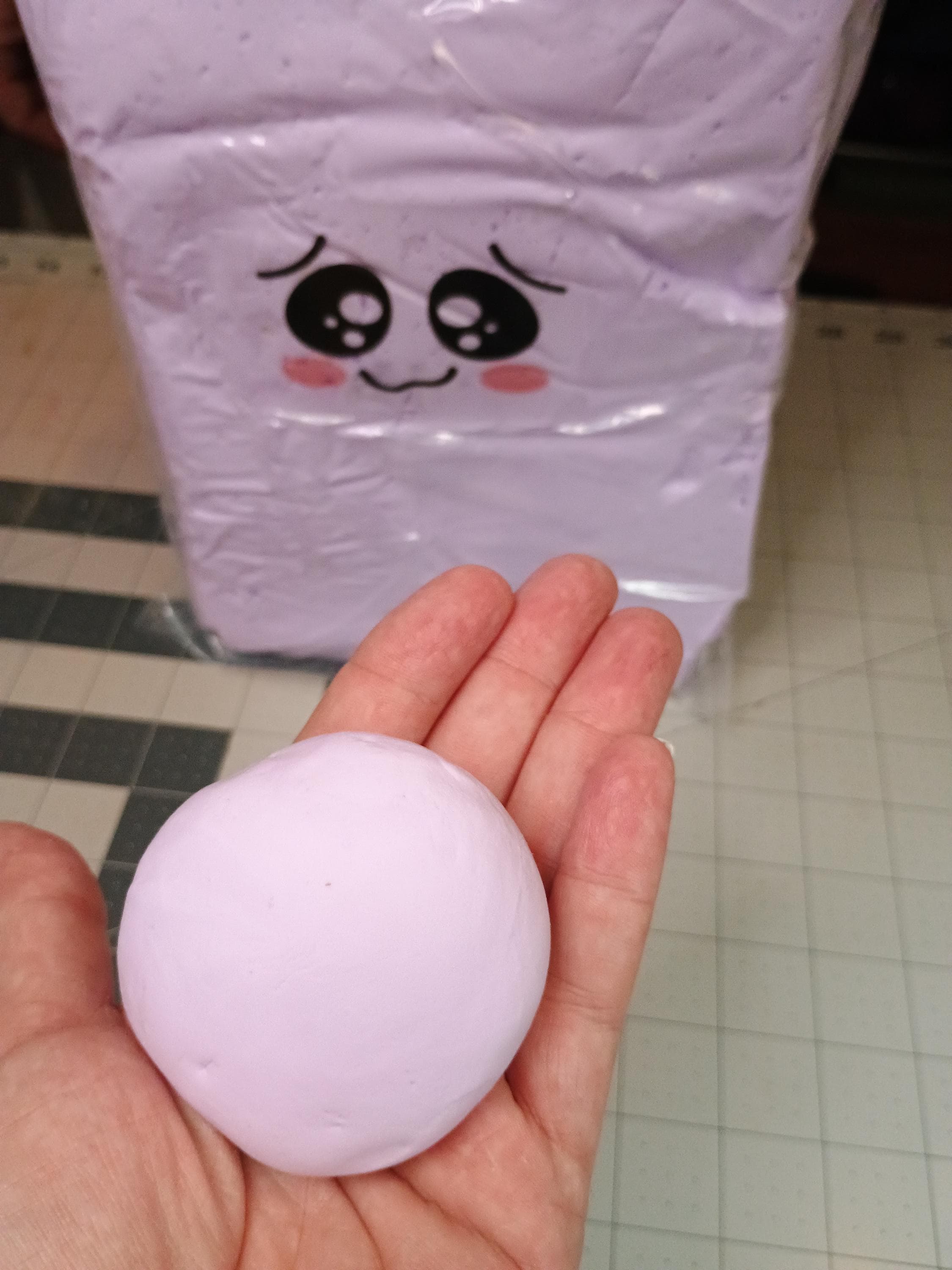 FIRM 500grams (1.1 lbs) PASTEL PURPLE air dry foam clay / Ribbon Branch Crafts