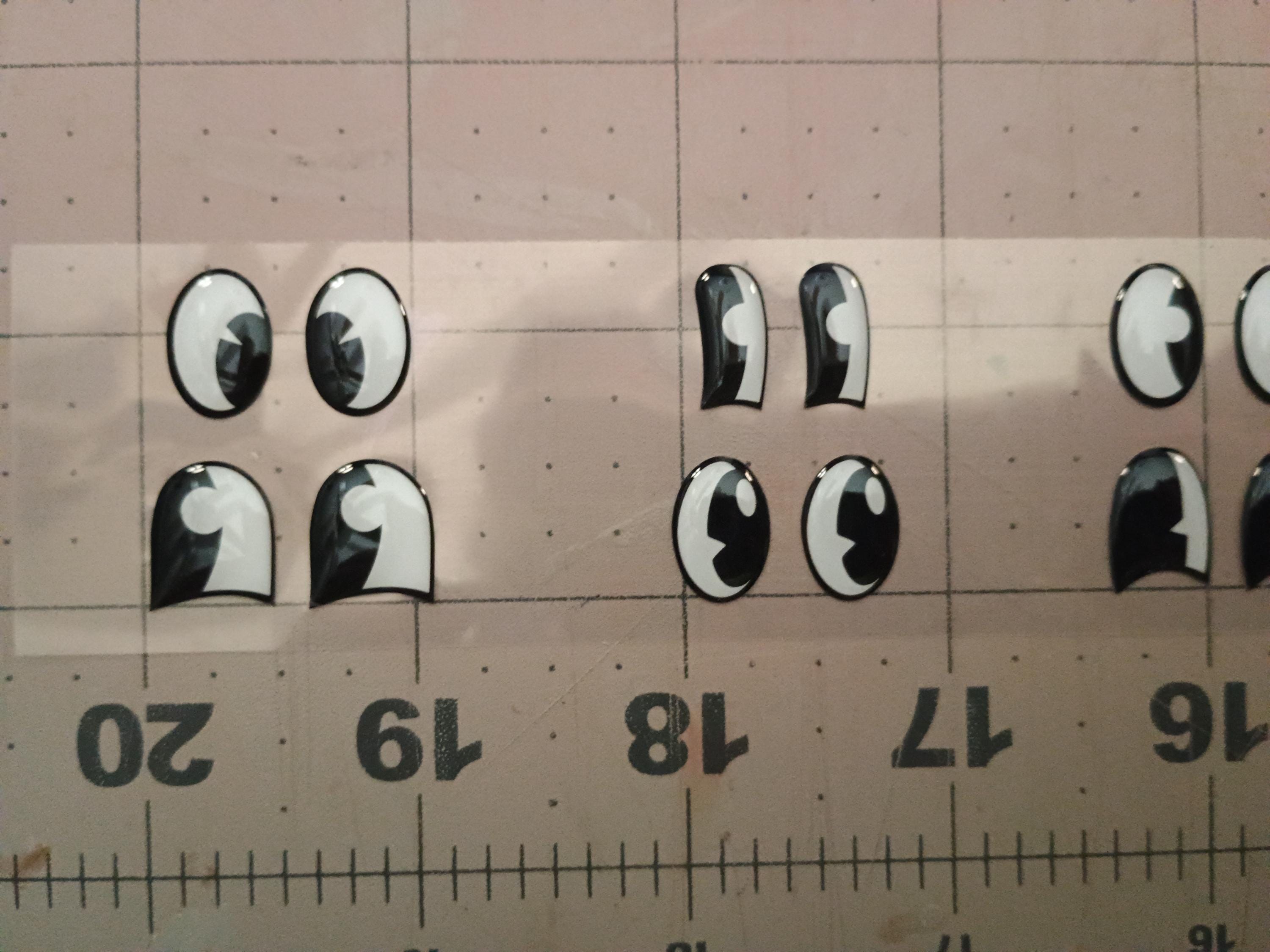 RBC#25 / ORIGINAL DESIGN / Resin eyes for clay / Ribbon Branch Crafts / air dry foam clay / porcelain clay / doll eyes / felt