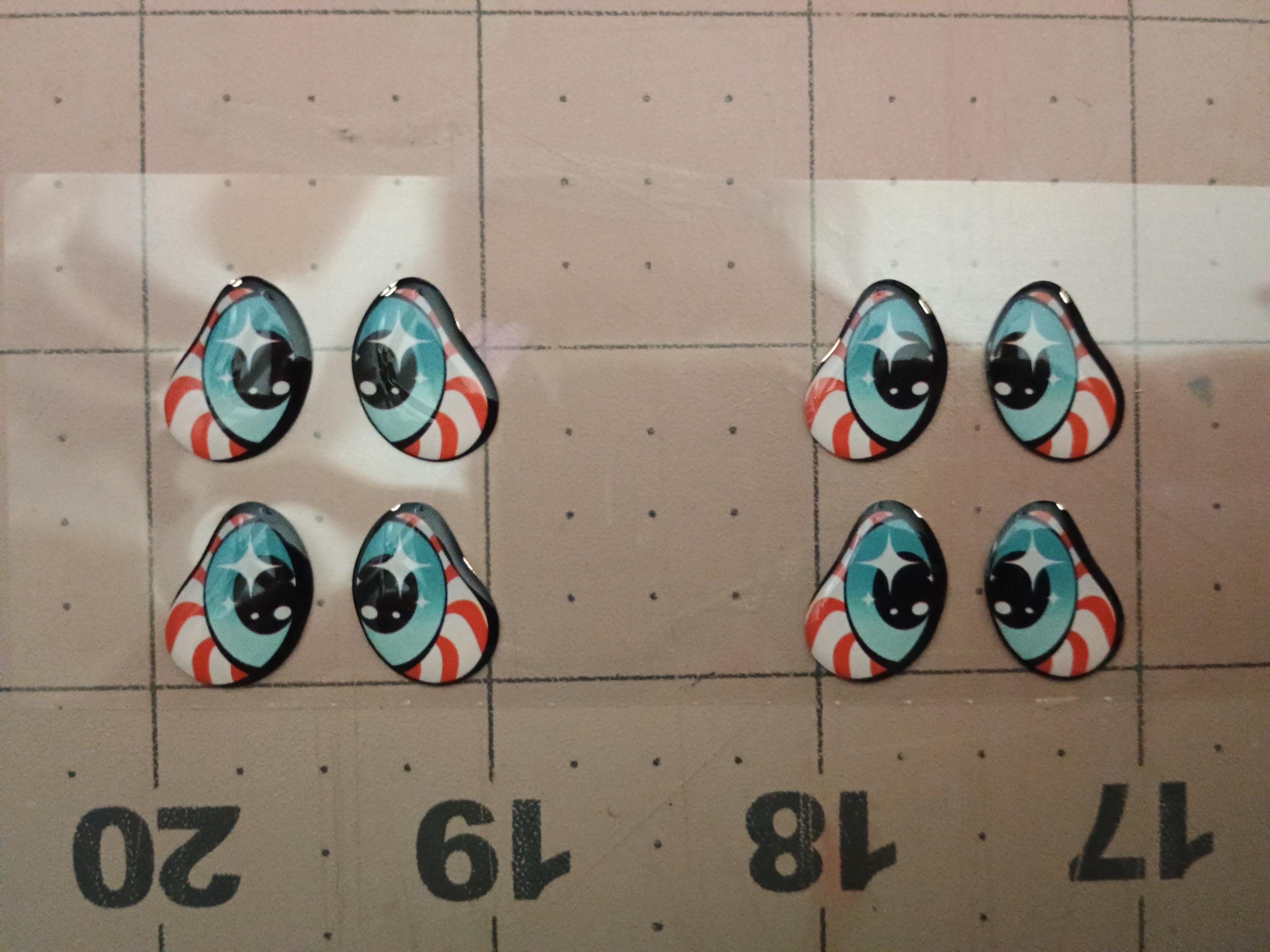 HOLIDAY #3 / ORIGINAL DESIGN/ Resin eyes for clay / Ribbon Branch Crafts / air dry foam clay / porcelain clay / doll eyes