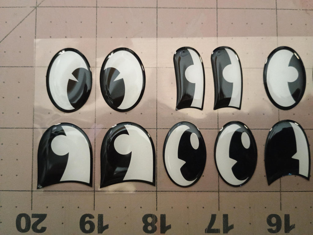 RBC#25 / ORIGINAL DESIGN / Resin eyes for clay / Ribbon Branch Crafts / air dry foam clay / porcelain clay / doll eyes / felt