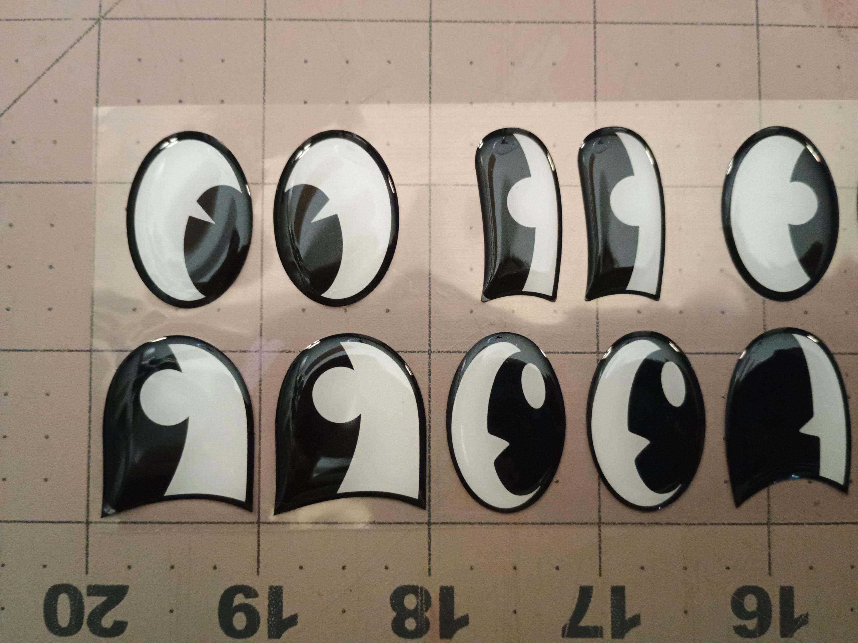 RBC#25 / ORIGINAL DESIGN / Resin eyes for clay / Ribbon Branch Crafts / air dry foam clay / porcelain clay / doll eyes / felt