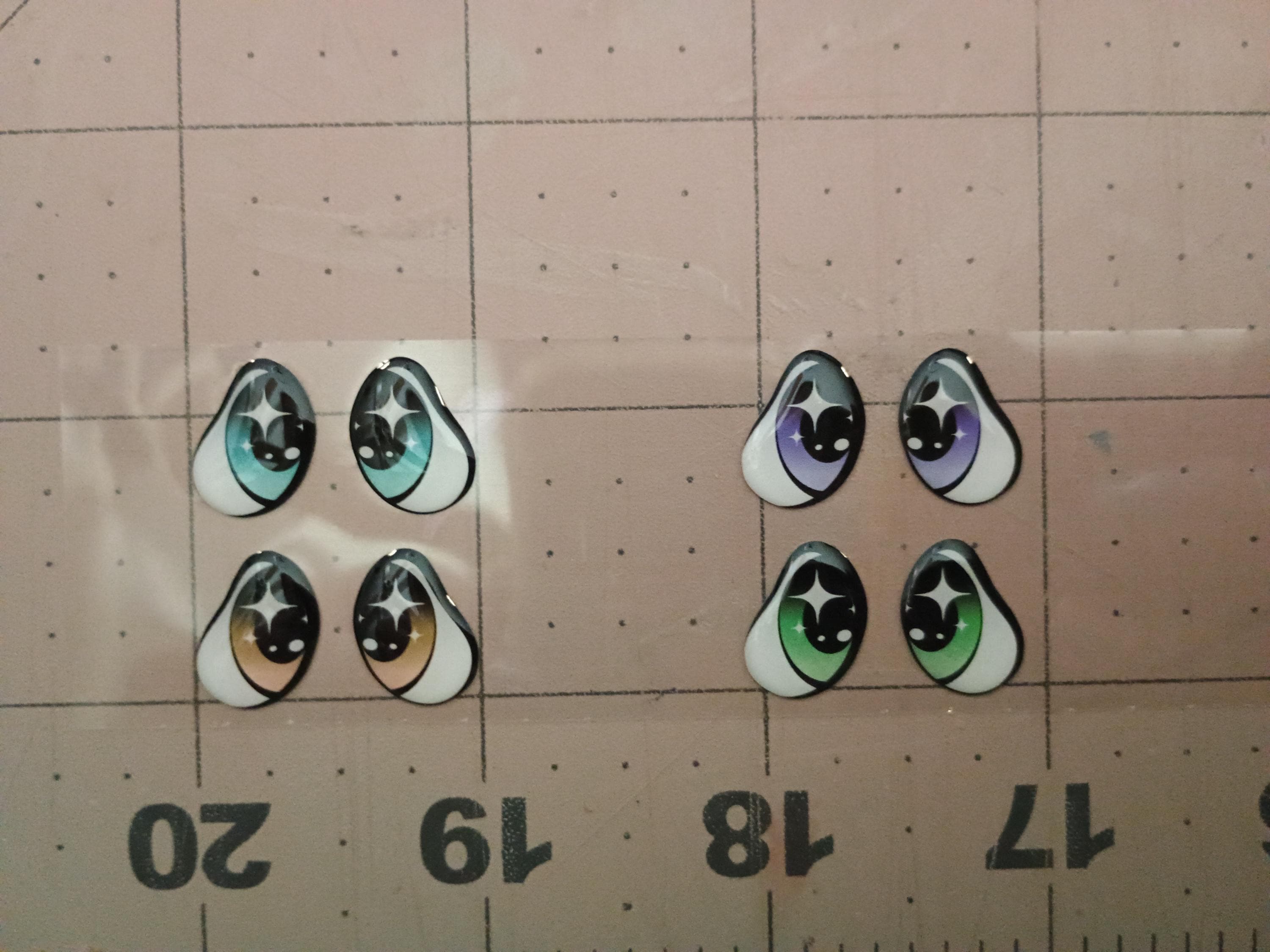 RBC#6 / ORIGINAL DESIGN / Resin eyes for clay / Ribbon Branch Crafts / air dry foam clay / porcelain clay / doll eyes