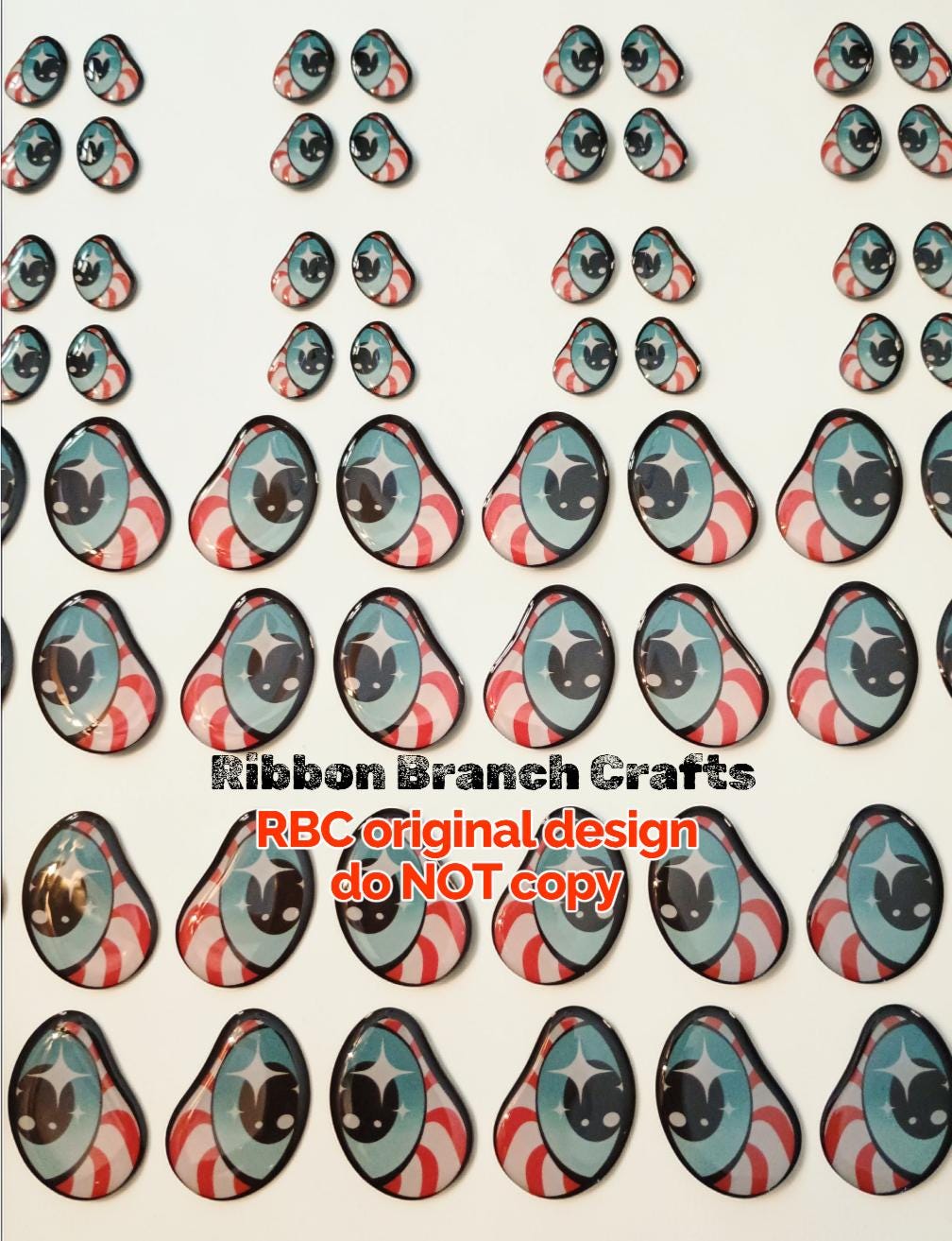 HOLIDAY #3 / ORIGINAL DESIGN/ Resin eyes for clay / Ribbon Branch Crafts / air dry foam clay / porcelain clay / doll eyes