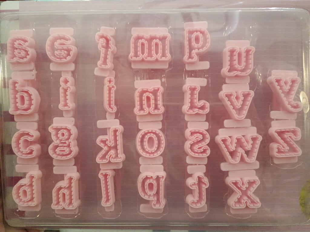 26 pc Alphabet stamps/ letter impression / lowercase letter cutters/ Ribbon Branch Crafts