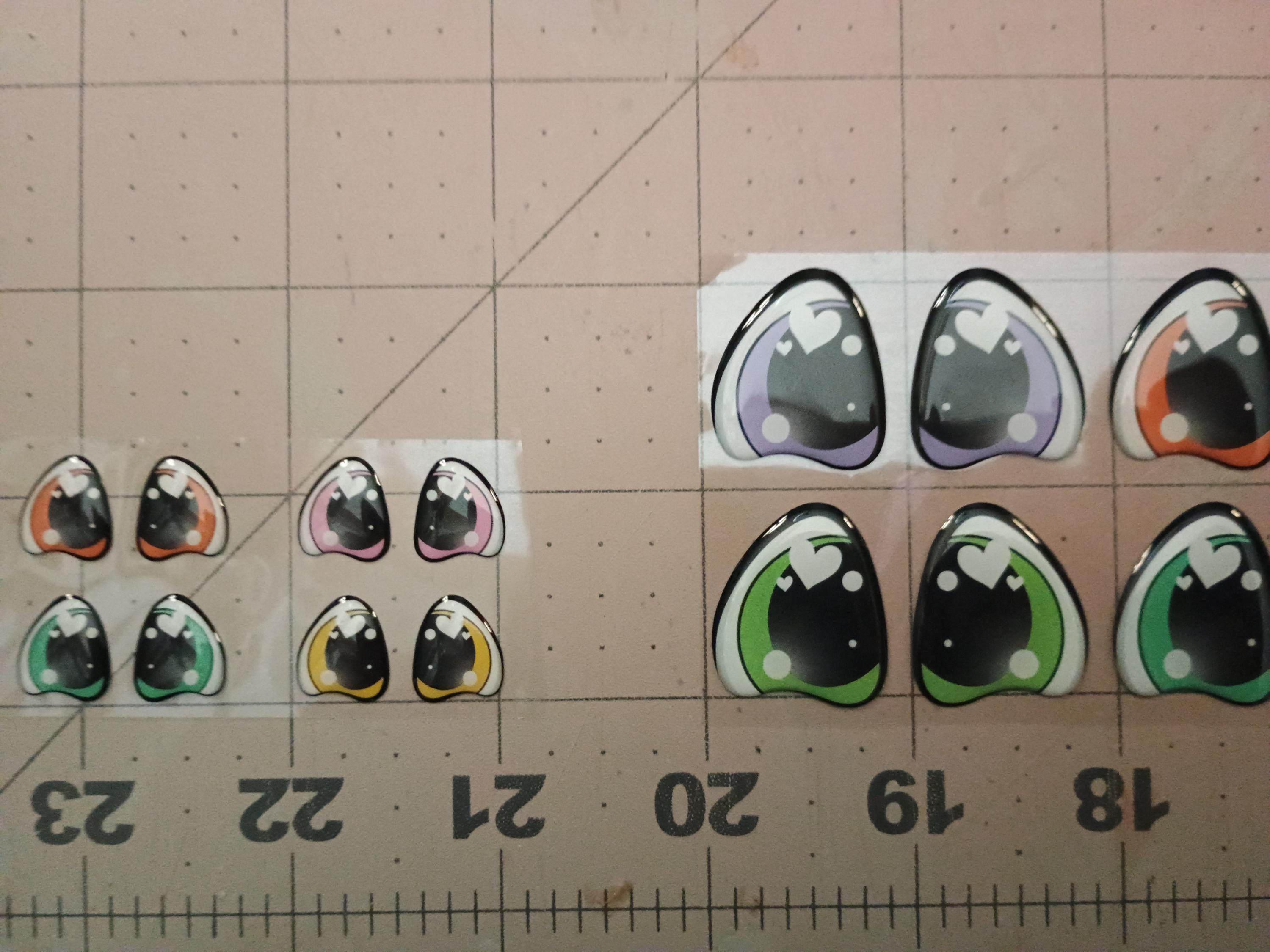 RBC#29 / ORIGINAL DESIGN / Resin eyes for clay / Ribbon Branch Crafts / air dry foam clay / porcelain clay / doll eyes / felt eyes