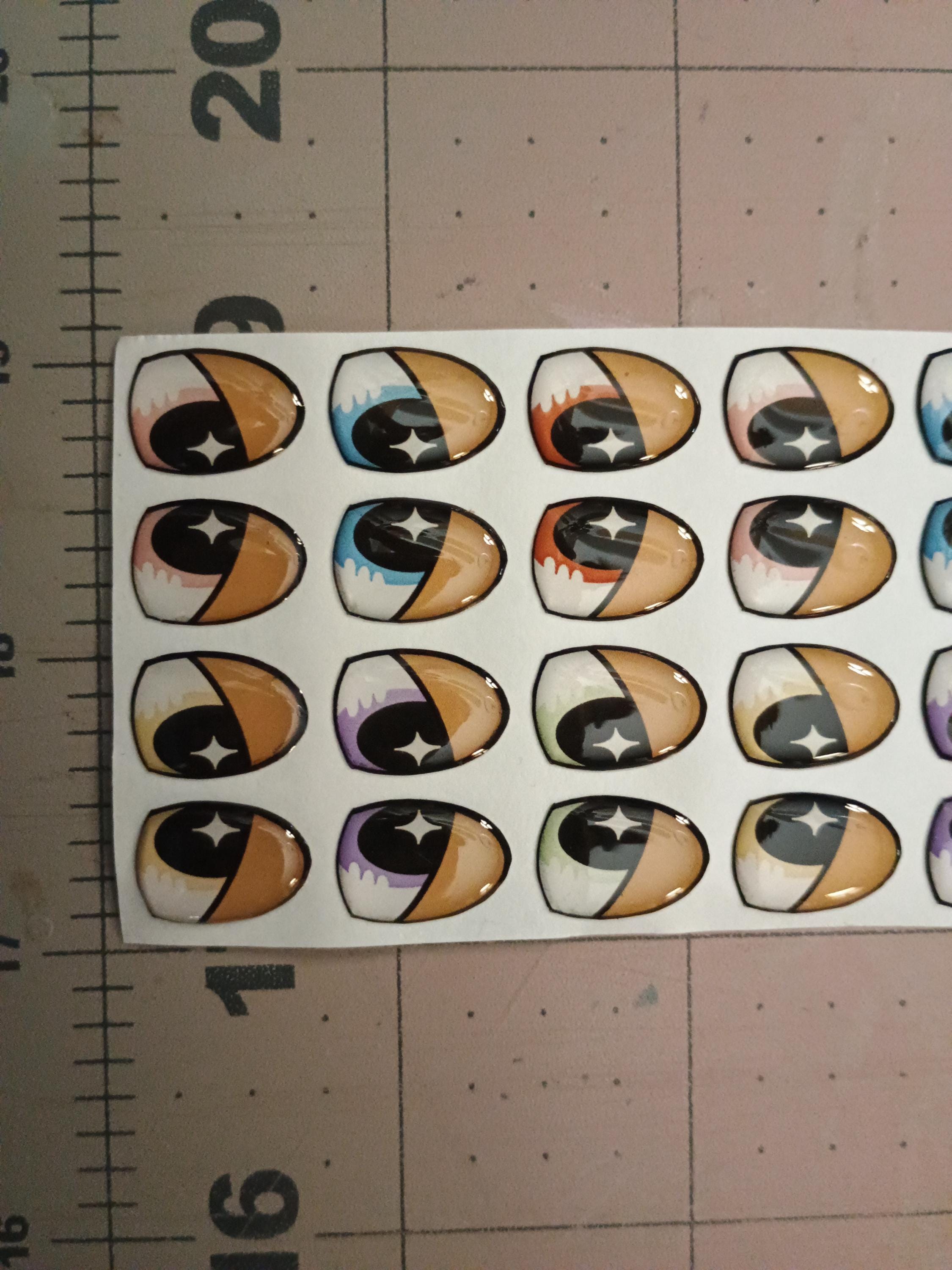RBC#26 / ORIGINAL DESIGN / Resin eyes for clay / Ribbon Branch Crafts / air dry foam clay / porcelain clay / doll eyes / felt