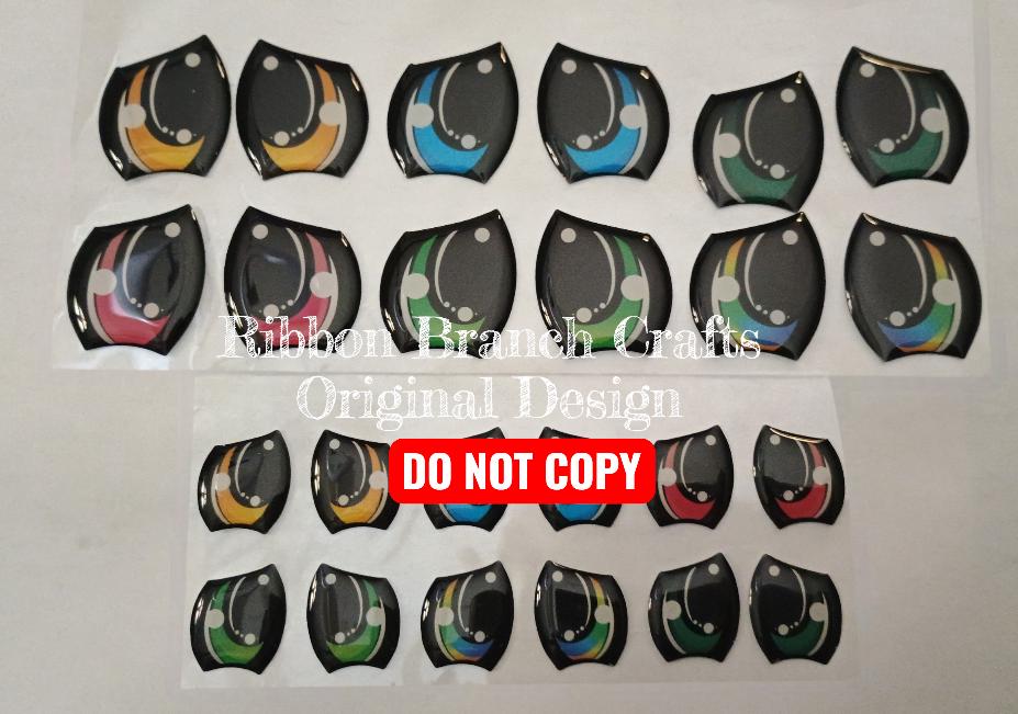 RBC#28 / ORIGINAL DESIGN / Resin eyes for clay / Ribbon Branch Crafts / air dry foam clay / porcelain clay / doll eyes / felt eyes