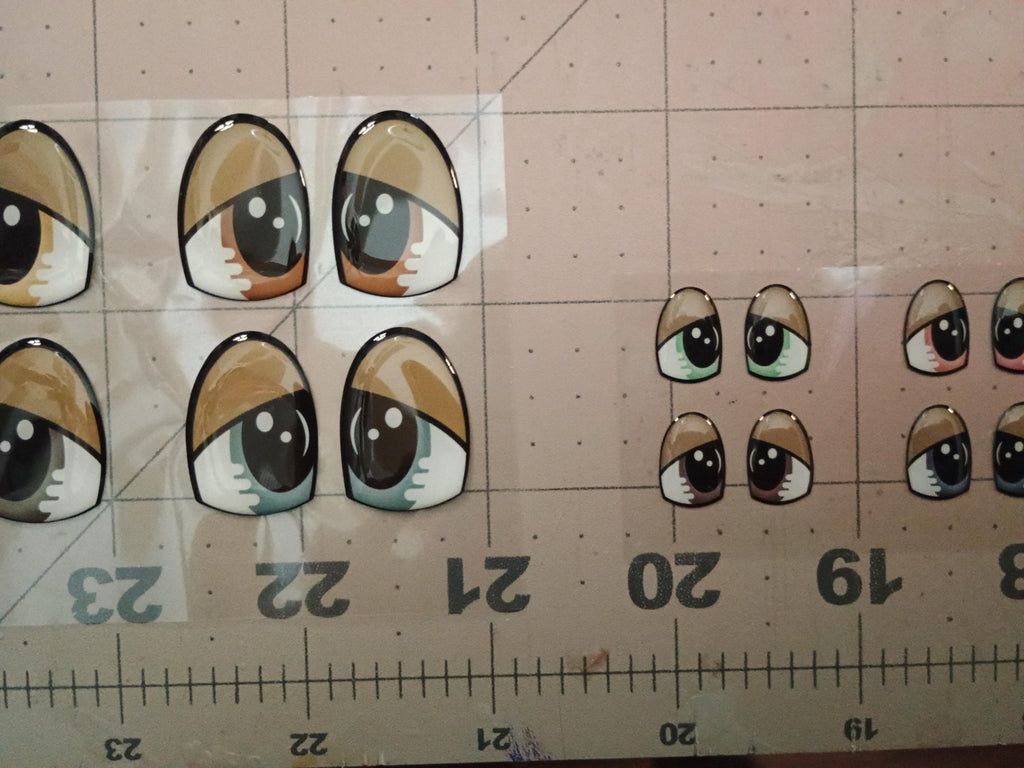 RBC#26 / ORIGINAL DESIGN / Resin eyes for clay / Ribbon Branch Crafts / air dry foam clay / porcelain clay / doll eyes / felt