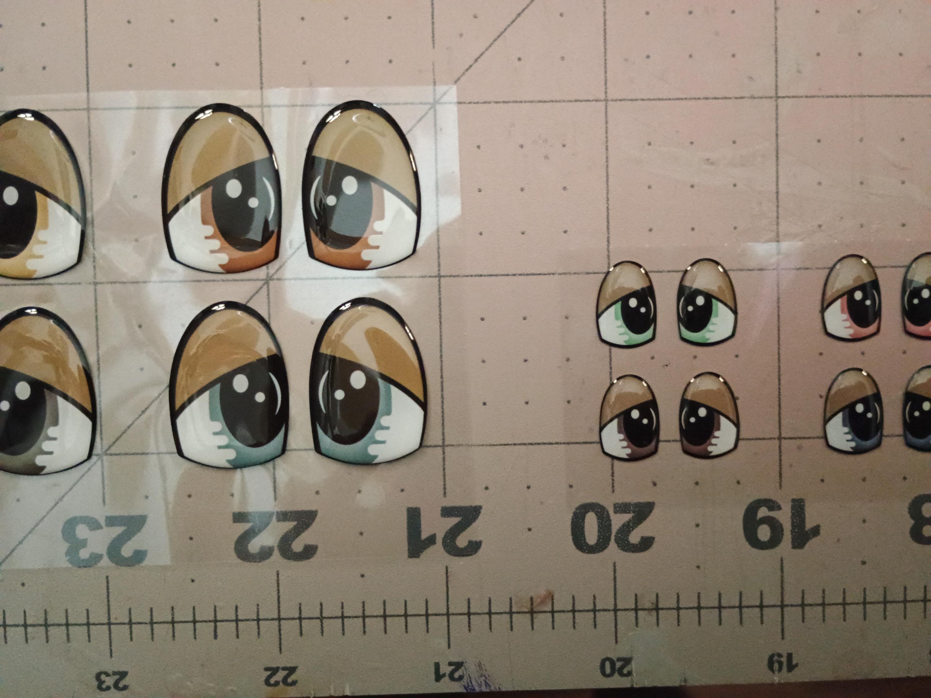 RBC#26 / ORIGINAL DESIGN / Resin eyes for clay / Ribbon Branch Crafts / air dry foam clay / porcelain clay / doll eyes / felt