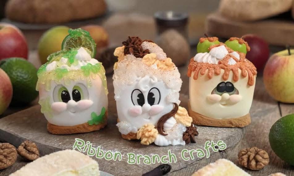 RBC#13 / ORIGINAL DESIGN/primitive country style / Resin eyes for clay / Ribbon Branch Crafts / air dry foam clay / porcelain clay / doll ey