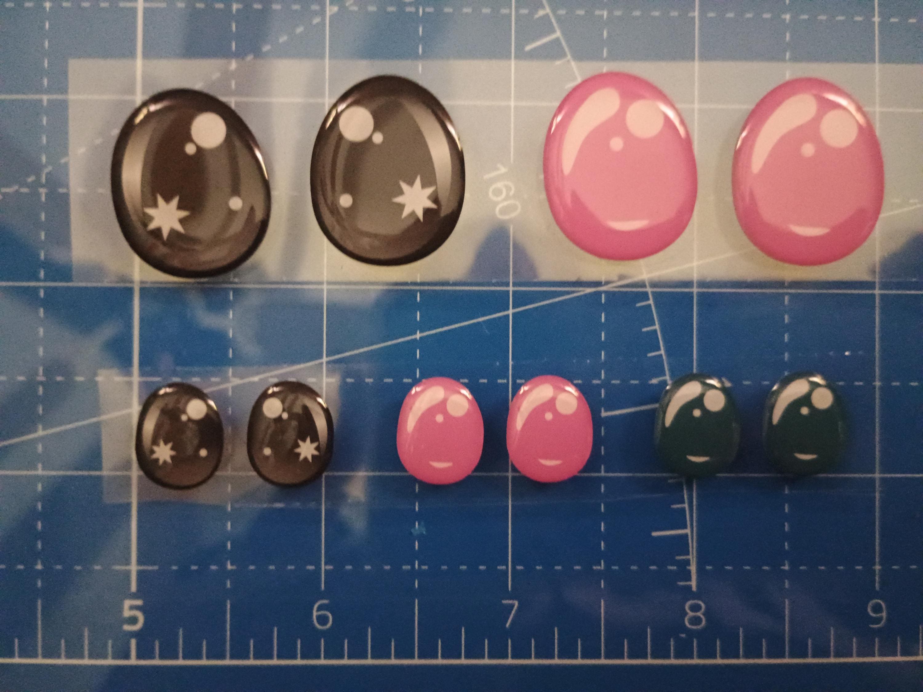 RBC #12 / ORIGINAL DESIGN / Resin eyes for clay / Ribbon Branch Crafts / air dry foam clay / porcelain clay / doll eyes / felt eyes/ kawaii