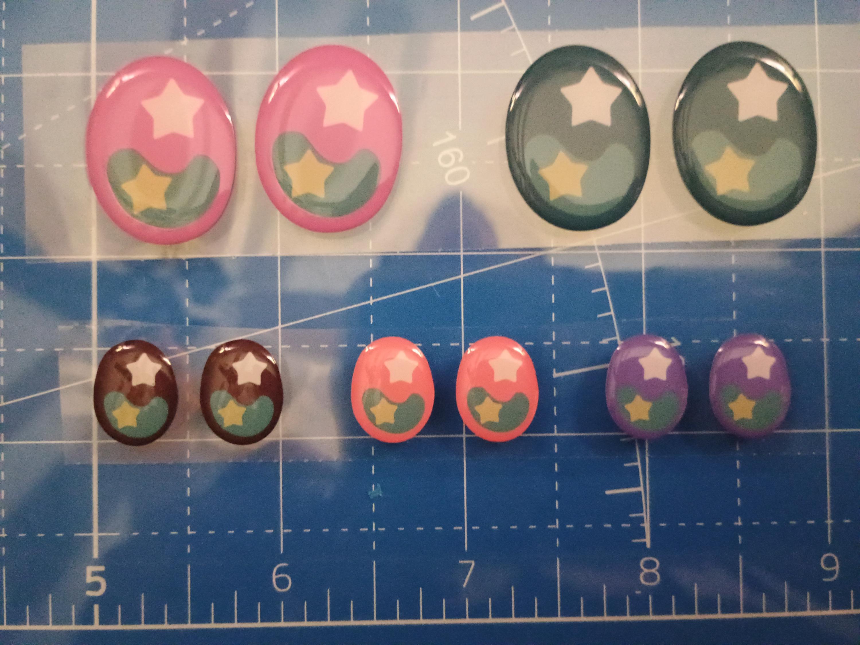 RBC #10 / ORIGINAL DESIGN / Resin eyes for clay / Ribbon Branch Crafts / air dry foam clay / porcelain clay / doll eyes / felt eyes/ kawaii
