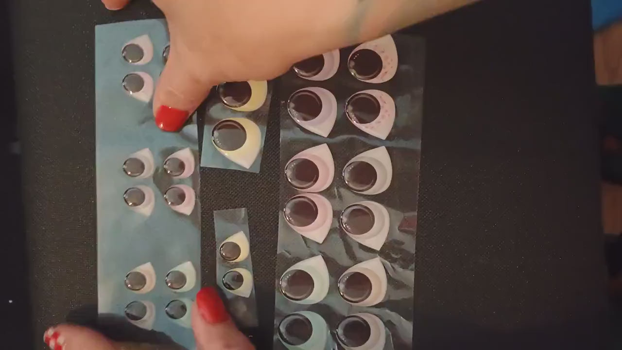 RBC#17 / ORIGINAL DESIGN / Resin eyes for clay / Ribbon Branch Crafts / air dry foam clay / porcelain clay / doll eyes