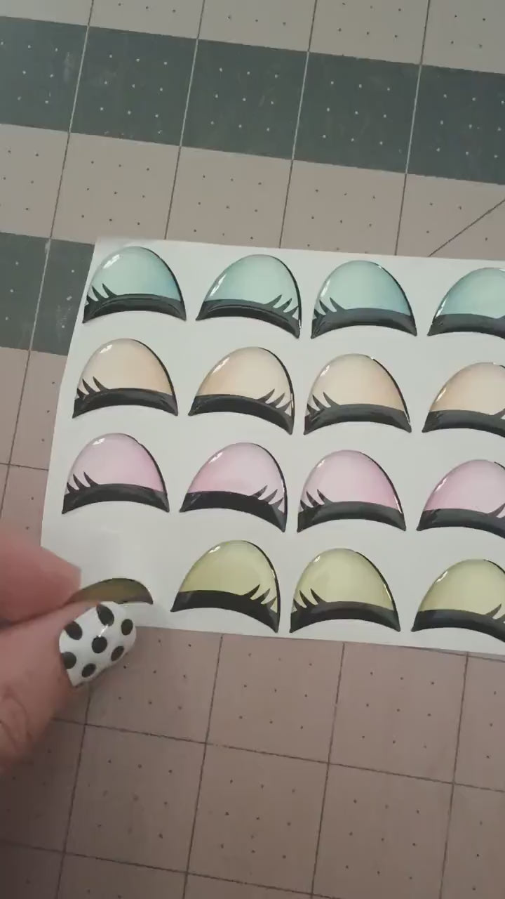 RBC#24 / Resin eyes for clay / Ribbon Branch Crafts / air dry foam clay / porcelain clay / doll eyes /felt eyes