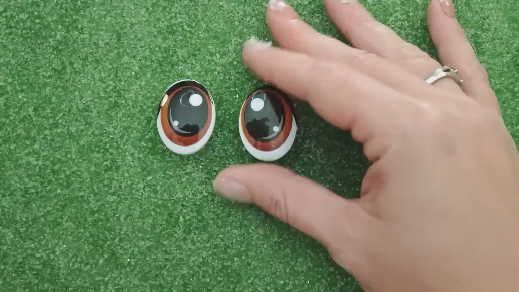 PLASTIC#1 / LARGE / 20pairs plastic eyes for crafts / Ribbon Branch Crafts / air dry foam clay / porcelain clay / doll eyes