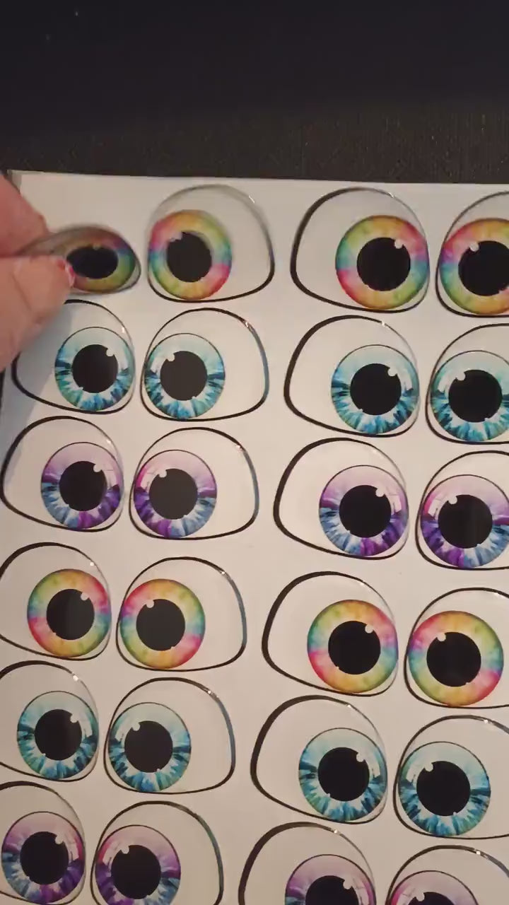 RBC#20 / Resin eyes for clay / Ribbon Branch Crafts / air dry foam clay / porcelain clay / doll eyes /felt eyes