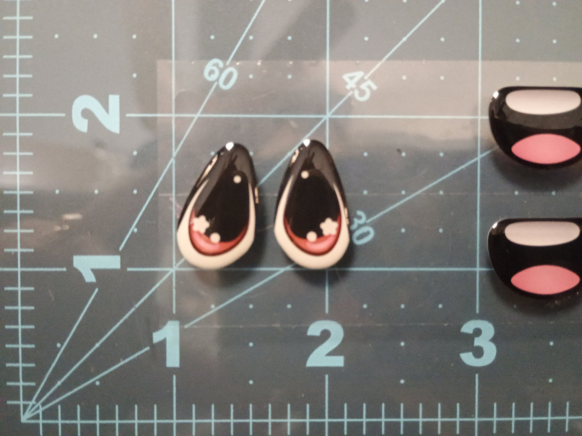 RBC#4 / ORIGINAL DESIGN / Resin eyes for clay / Ribbon Branch Crafts / air dry foam clay / porcelain clay / doll eyes