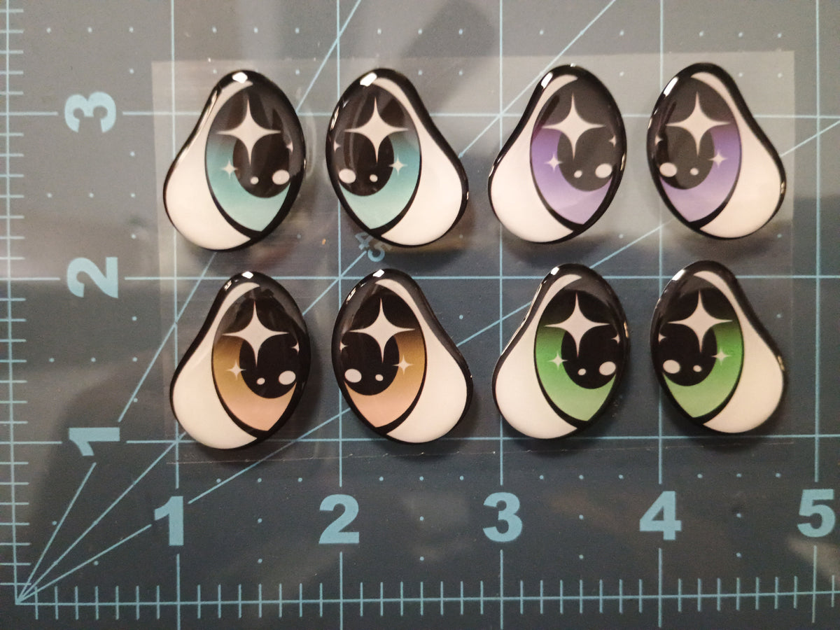RBC#6 / ORIGINAL DESIGN / Resin eyes for clay / Ribbon Branch Crafts / air dry foam clay / porcelain clay / doll eyes