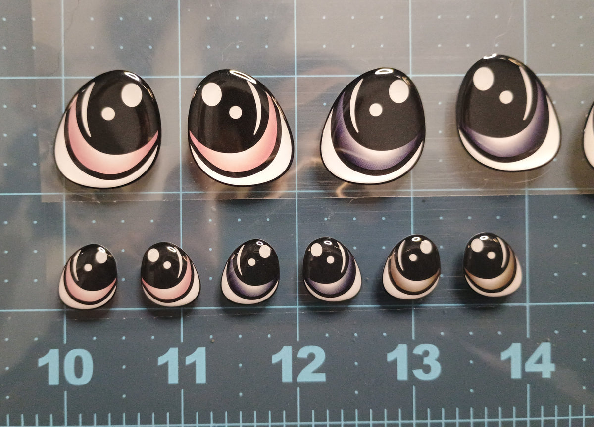 RBC#27 / ORIGINAL DESIGN / Resin eyes for clay / Ribbon Branch Crafts / air dry foam clay / porcelain clay / doll eyes / felt