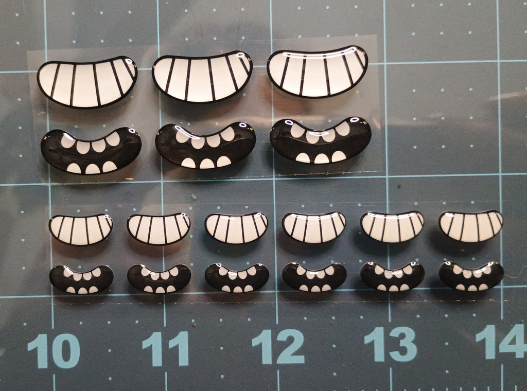 RBC MOUTH #3 / ORIGINAL DESIGN / Resin mouth for clay / Ribbon Branch Crafts / air dry foam clay / porcelain clay / doll mouth / felt mouth l