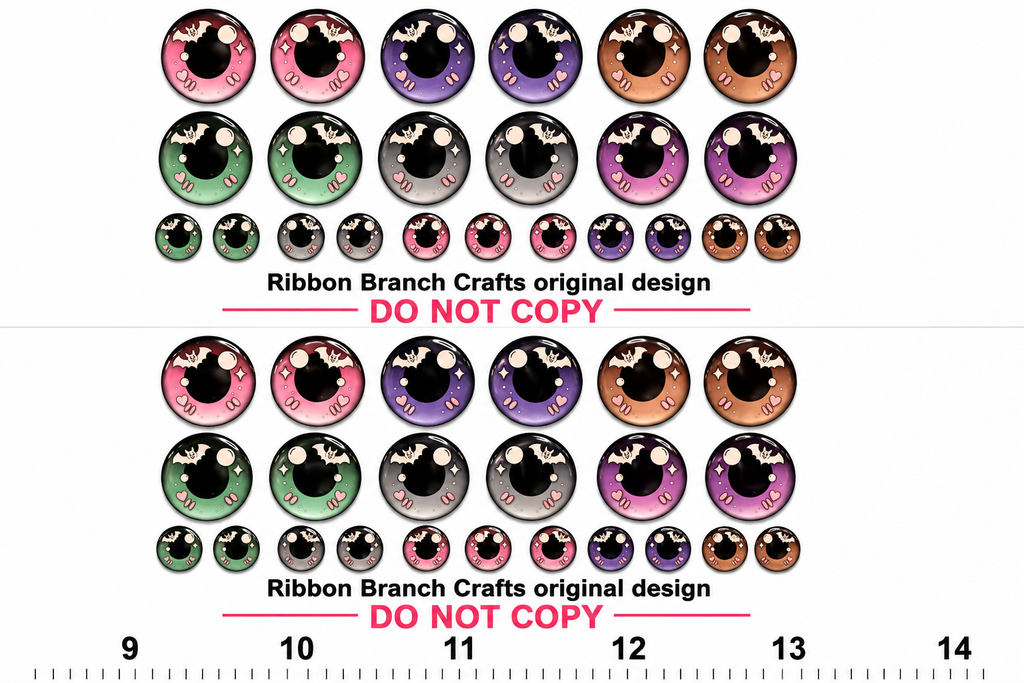 HOLIDAY #6 / ORIGINAL DESIGN / Resin eyes for clay / Ribbon Branch Crafts / air dry foam clay / porcelain clay / doll eyes / felt eyes