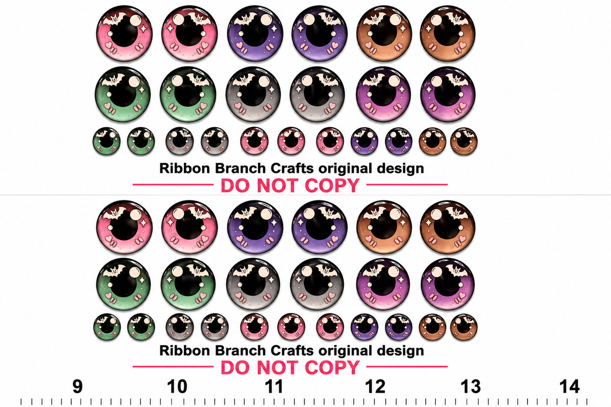 HOLIDAY #6 / ORIGINAL DESIGN / Resin eyes for clay / Ribbon Branch Crafts / air dry foam clay / porcelain clay / doll eyes / felt eyes