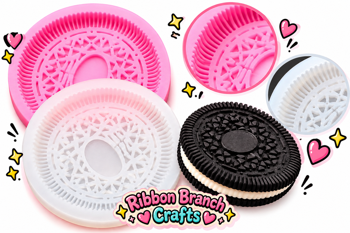 4in LARGE sandwich cookie silicone mold