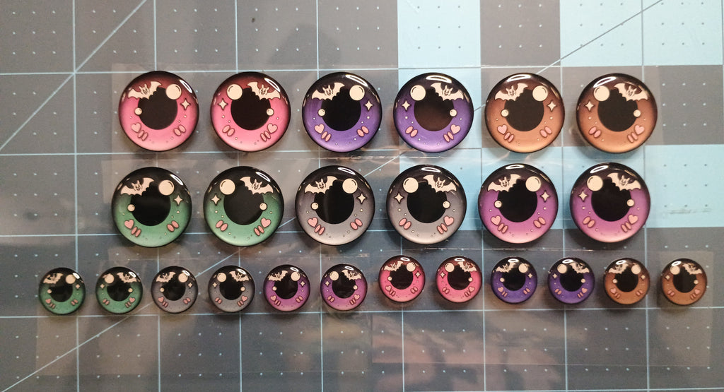 HOLIDAY #6 / ORIGINAL DESIGN / Resin eyes for clay / Ribbon Branch Crafts / air dry foam clay / porcelain clay / doll eyes / felt eyes