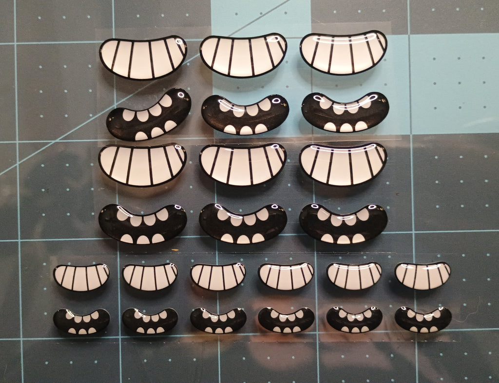 RBC MOUTH #3 / ORIGINAL DESIGN / Resin mouth for clay / Ribbon Branch Crafts / air dry foam clay / porcelain clay / doll mouth / felt mouth l
