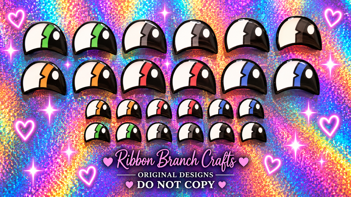 RBC#8 /Resin eyes for clay / Ribbon Branch Crafts original design / air dry foam clay / porcelain clay / doll eyes