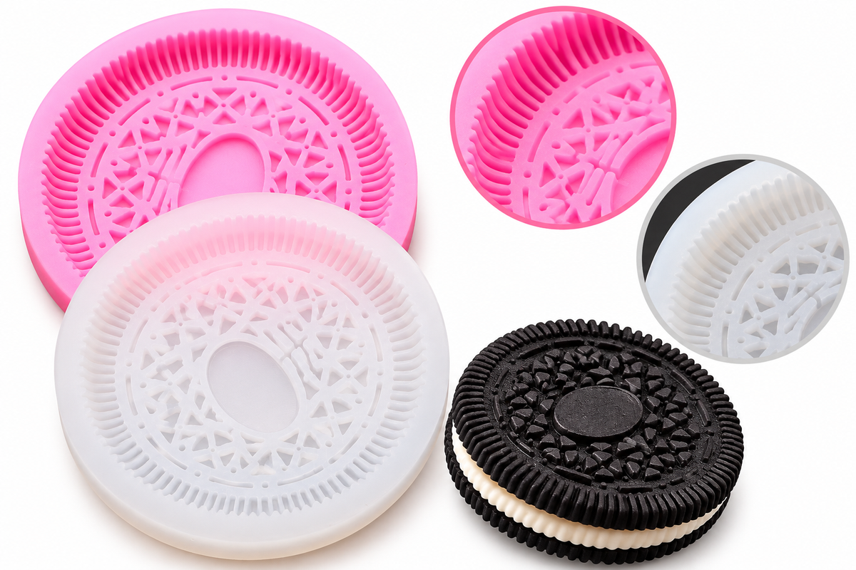 4in LARGE sandwich cookie silicone mold